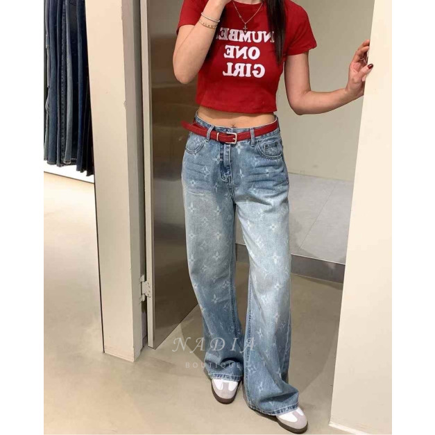 新品♢J10爆單必買~壓紋復古刷白牛仔褲