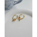 飾品♡Knot You 扭結圈圈耳環(24K)_5