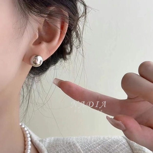 飾品♡Glossy Dome Pearl Earrings 光感圓珍珠耳環