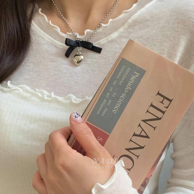 飾品♡Ribbon Heart Necklace 蝴蝶結心心項鍊