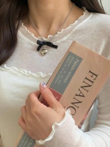 飾品♡Ribbon Heart Necklace 蝴蝶結心心項鍊