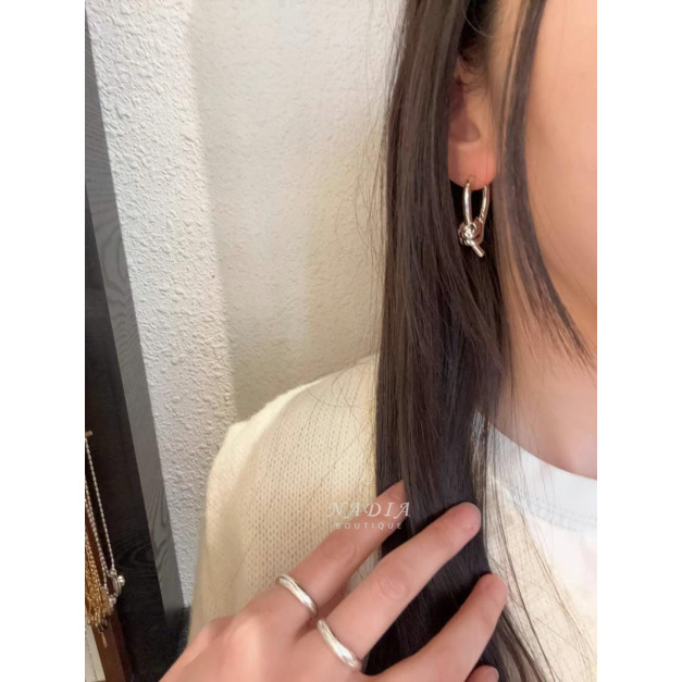 飾品♡Knot You 扭結圈圈耳環(24K)