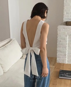 新品現貨♢絕美性感法式裸背背心