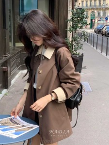 新品爆款必買♢巴黎撞色風衣外套 2色