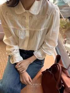 新品 ❘ 大牌感重工刺繡復古襯衫