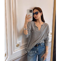 新品 ❘ 灰調高級感開襟針織上衣_4