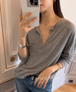 新品 ❘ 灰調高級感開襟針織上衣