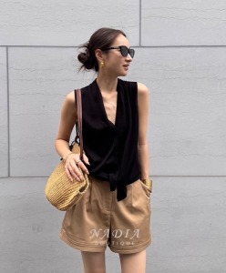 新品 ❘ 高腰打摺A字卡其短褲