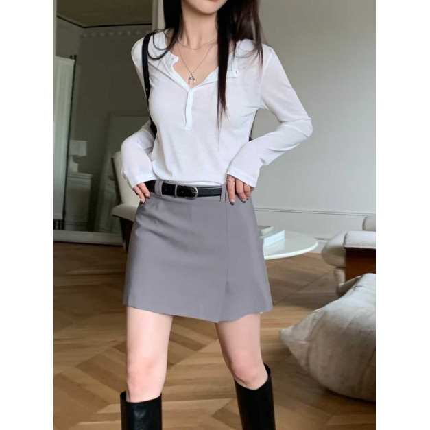 新品自留 ❘ 極簡高腰西裝褲裙2色