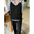 新品 ❘ 光澤滑布蕾絲背心_5