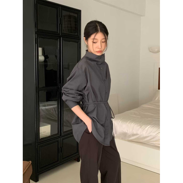新品推薦 ❘ 束腰立領設計襯衫小外套