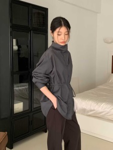 新品推薦 ❘ 束腰立領設計襯衫小外套