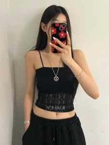 01 平口細緻蕾絲Bra top背心