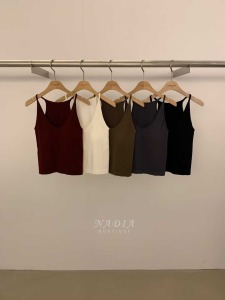 04 大V領棉質Bra top背心