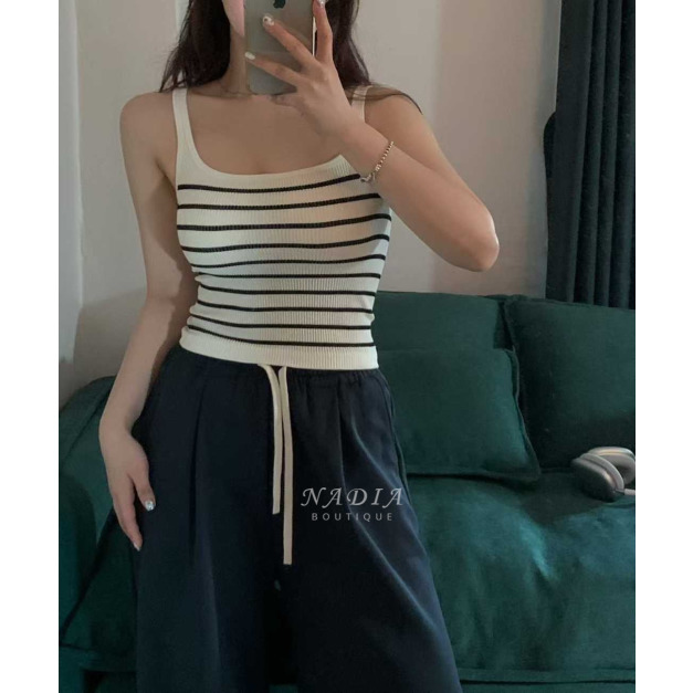 08 螺紋肩帶bra top背心