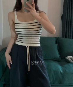 08 螺紋肩帶bra top背心