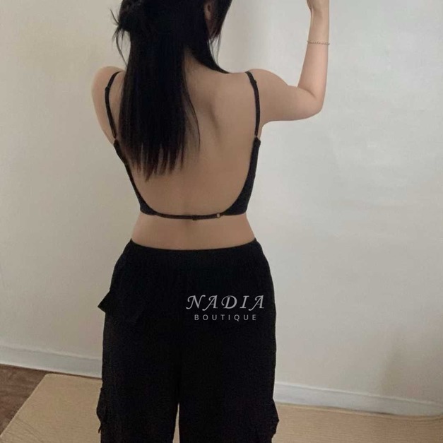 12 後背一條可調式肩帶bra top背心