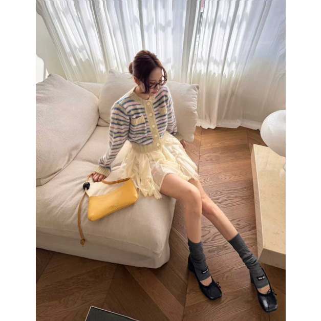 新品｜柔霧糖霜條紋針織