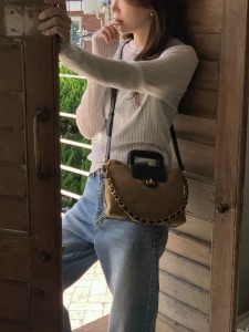 新品｜復古方提鍊帶真皮包