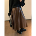 新品｜柔霧皮革感長裙_14