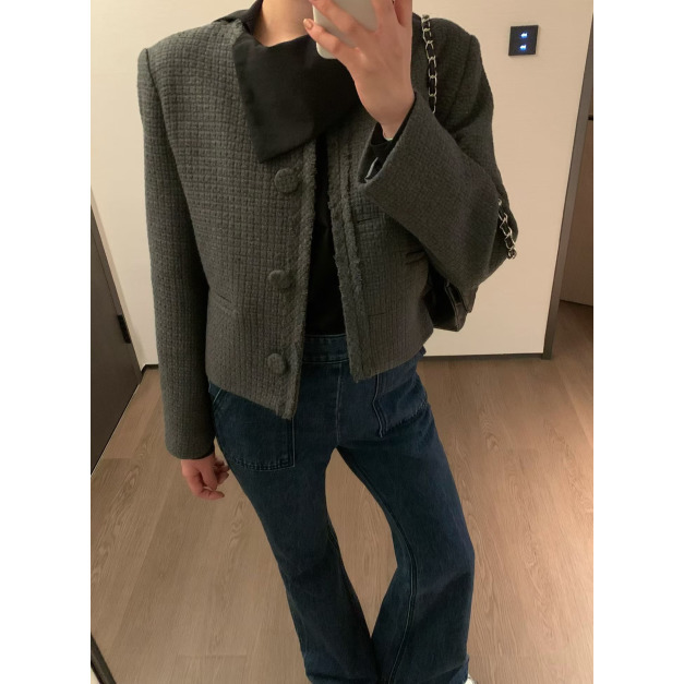 新品｜高級法式粗花呢外套 2色