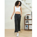 鬆緊束口抽褶寬褲 4色_3