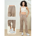 鬆緊束口抽褶寬褲 4色_26