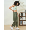 鬆緊束口抽褶寬褲 4色_12
