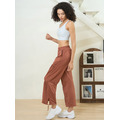 鬆緊束口抽褶寬褲 4色_20