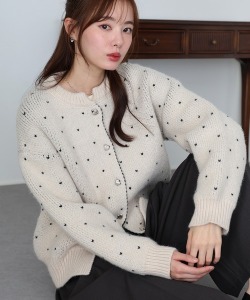 愛心毛呢針織外套 2色