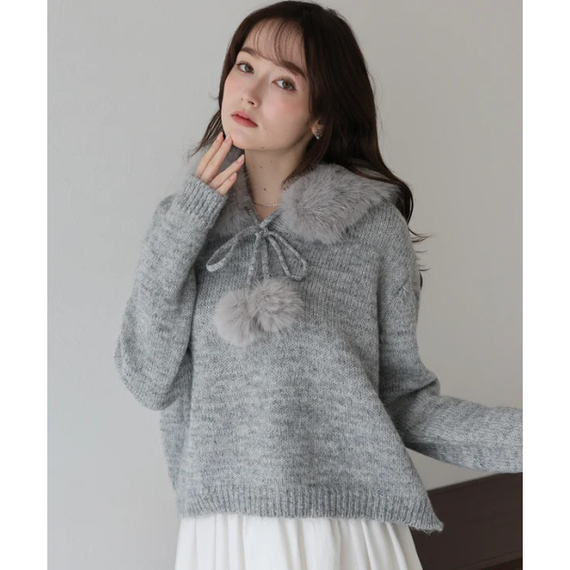 可愛毛毛連帽上衣 3色