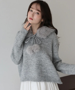 可愛毛毛連帽上衣 3色