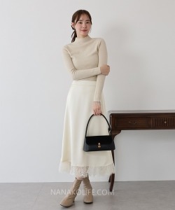 雙版型蕾絲魚尾長裙