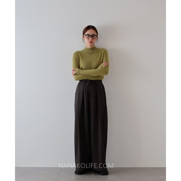 純色高領親膚針織上衣（3色）