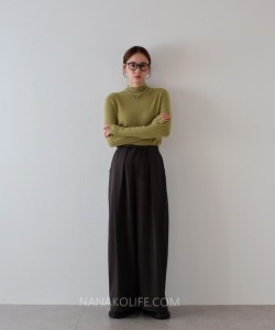 純色高領親膚針織上衣（3色）