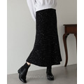 微光鉆點毛呢魚尾長裙 3色_3