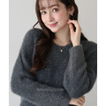 微亮片柔霧毛絨針織上衣 3色_6