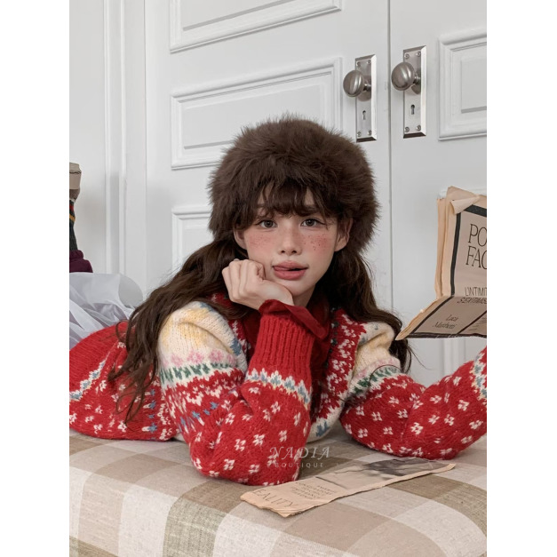 新品｜北歐雪花聖誕針織外套 