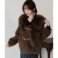 法式大領口仿皮扣毛絨大衣 3色_6