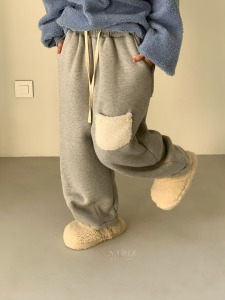 新品｜超可愛口袋絨絨寬棉褲 5色