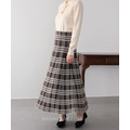冬日格紋毛呢A字長裙 3色_9