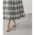 冬日格紋毛呢A字長裙 3色_7