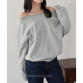 慵懶落肩微性感一字領上衣 3色_3