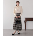 冬日格紋毛呢A字長裙 3色_4