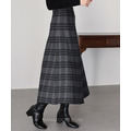 冬日格紋毛呢A字長裙 3色_10