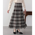冬日格紋毛呢A字長裙 3色_3