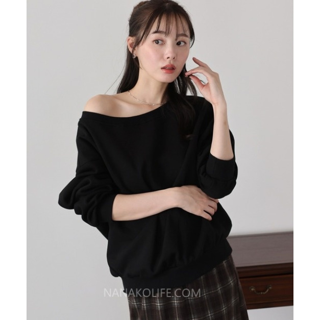 慵懶落肩微性感一字領上衣 3色