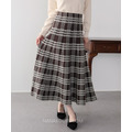 冬日格紋毛呢A字長裙 3色_8
