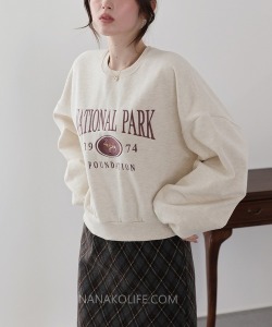 日常寬鬆減齡字母刷毛上衣 3色