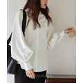 日本通勤系・立領澎袖顯瘦上衣 6色_6